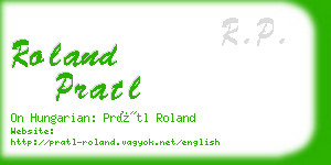 roland pratl business card